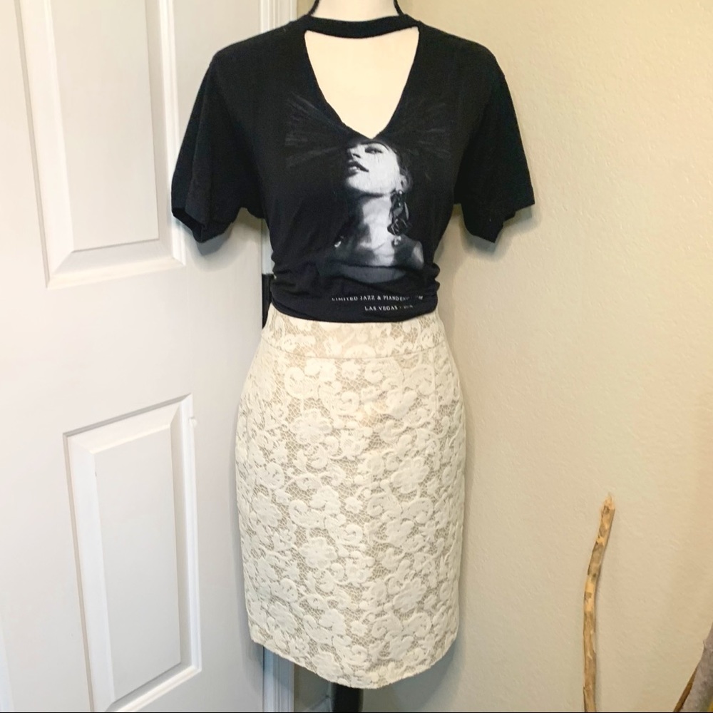 Banana Republic Lace Pencil Skirt (4)